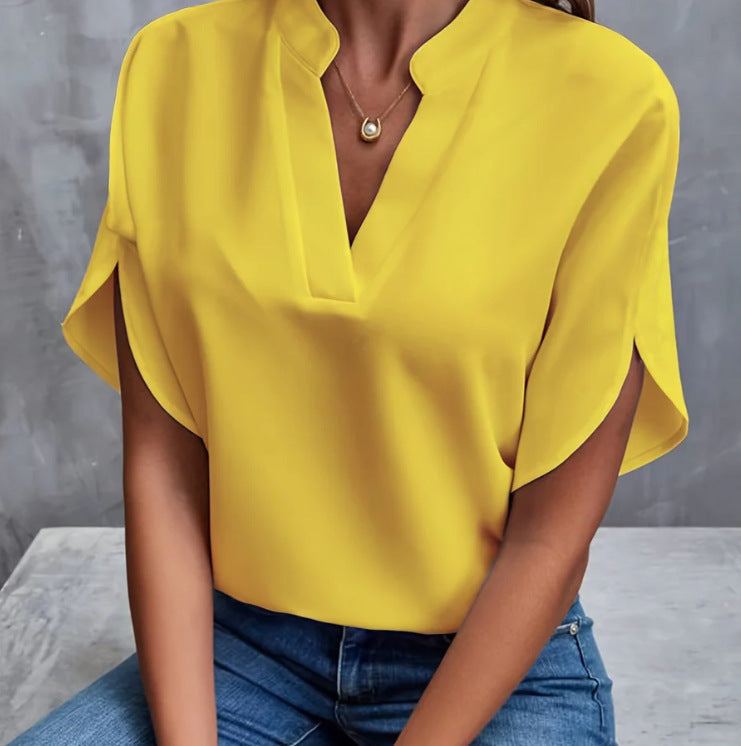 Chemise d'été en chiffon à manches courtes
