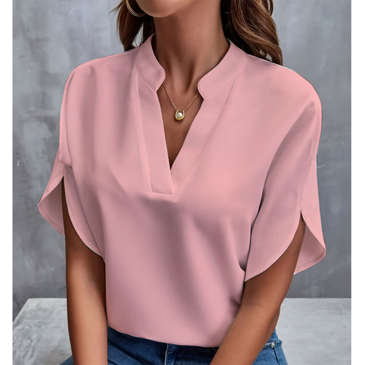 Chemise d'été en chiffon à manches courtes